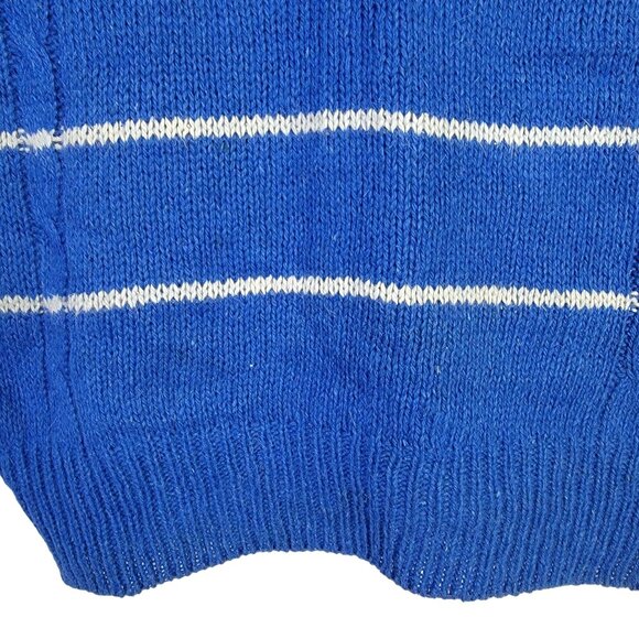 Vintage 80s Angora Silk Sweater Women Medium Retro Stripe Knit Shirt Top Casual - Picture 14 of 14